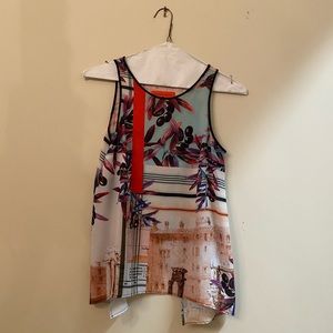 Clover canyon sleeveless printed blouse